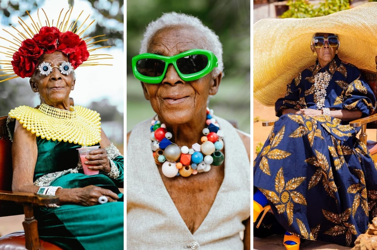 This 85-Year-Old Zambian Grandma Let Her Granddaughter Dress Her In High Fashion Outfits And Now She’s An Icon