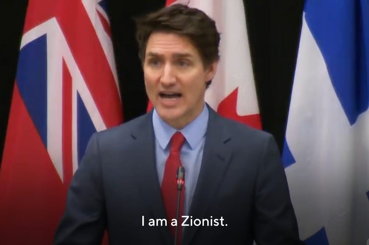 Canadian Prime Minister Justin Trudeau Has Declared He Is A "Proud Zionist" At An Antisemitism Event