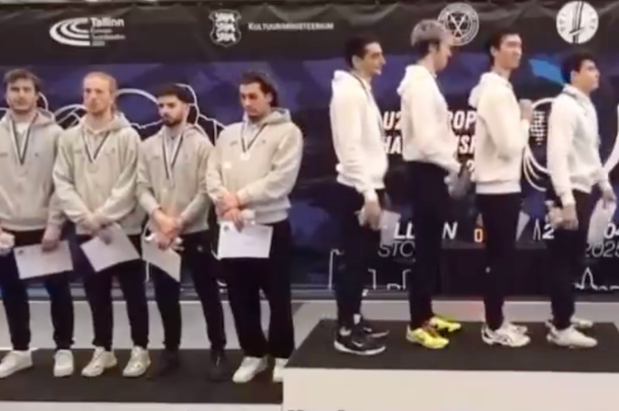 The Swiss Youth Fencing Team Refused To Face Israel’s Flag On The Podium To Protest Its Genocide