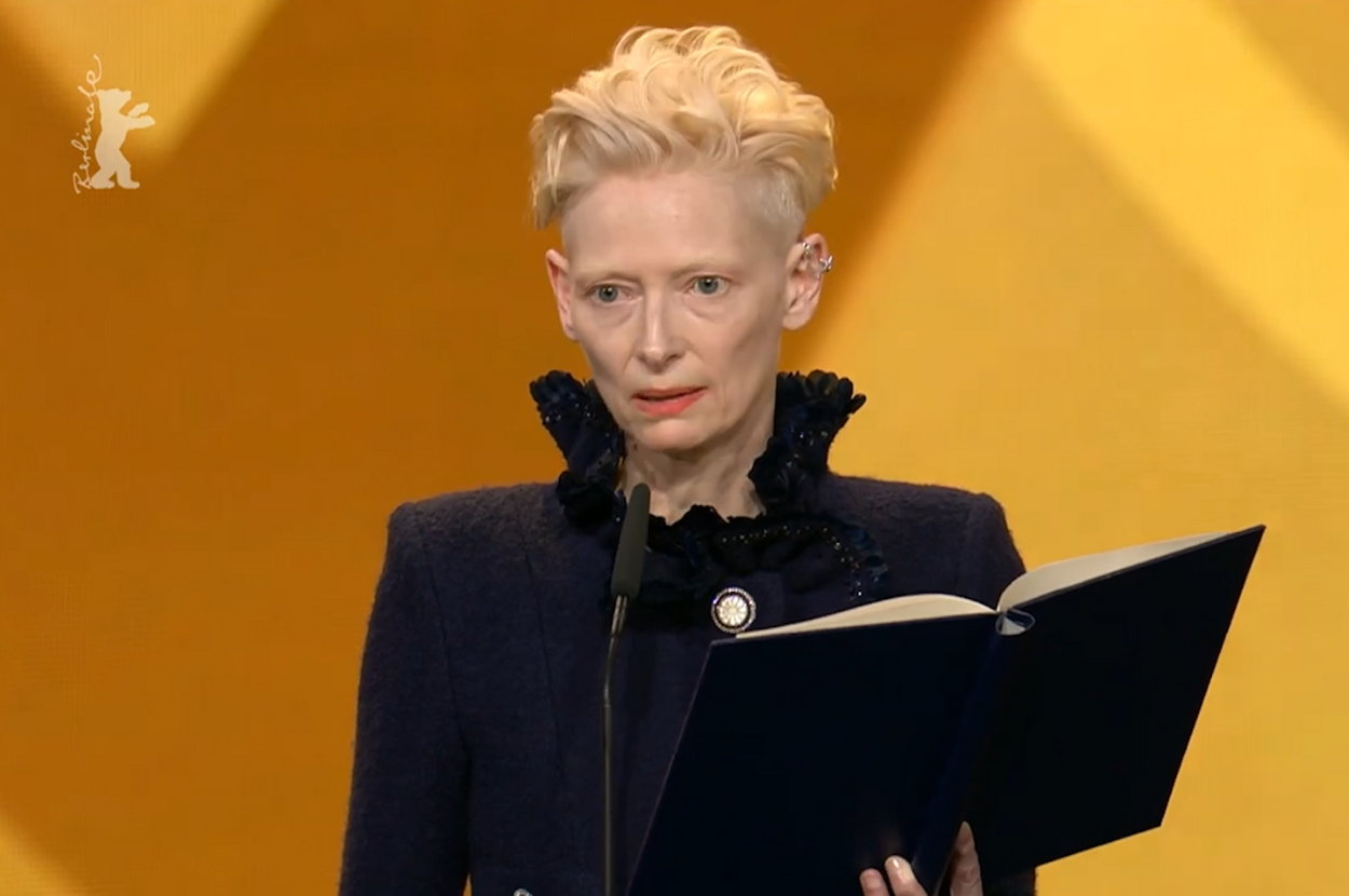 UK Actress Tilda Swinton Called Out Trump And "Internationally Enabled Mass Murder" In Gaza At The Berlinale