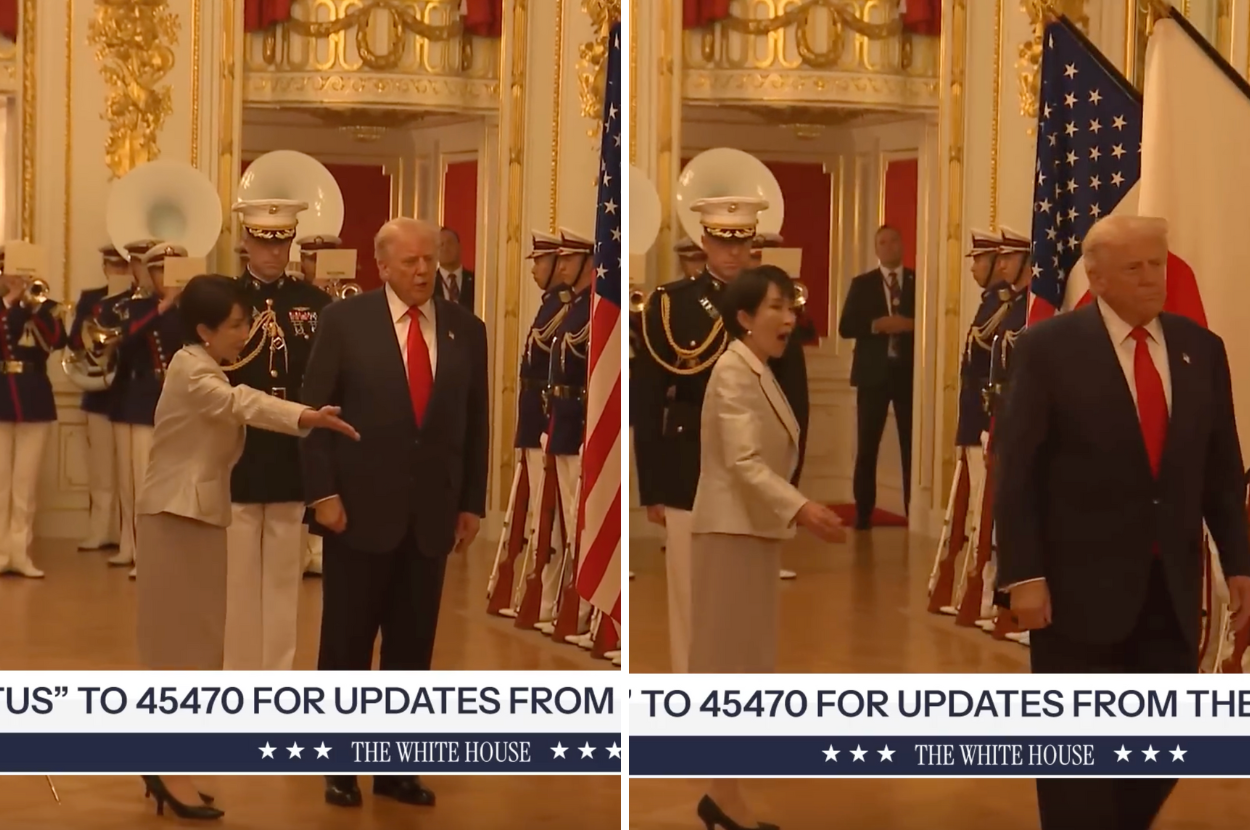 trump japan woman prime minister sanae takaichi confused