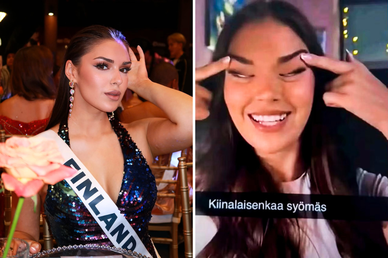 miss finland slant eye photo racist title stripped