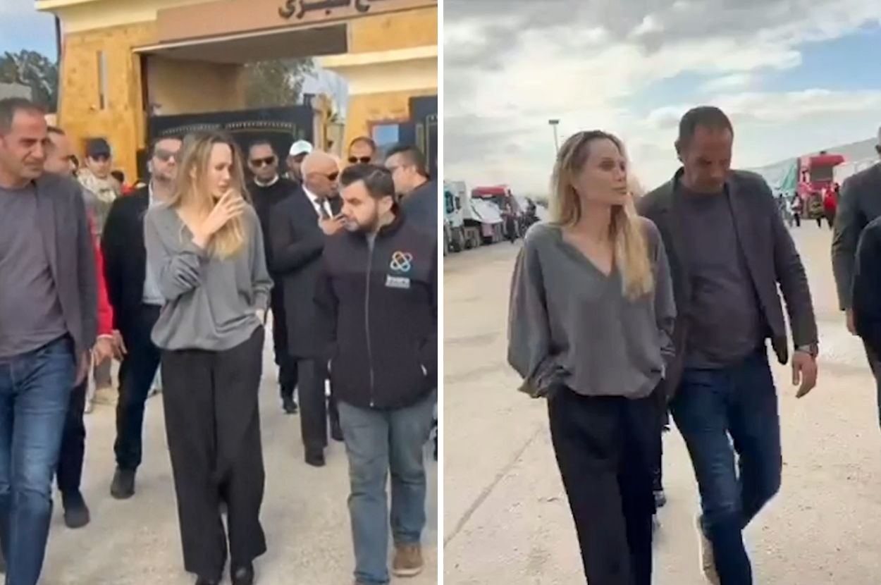 Angelina Jolie Rafah visit Egypt Gaza aid