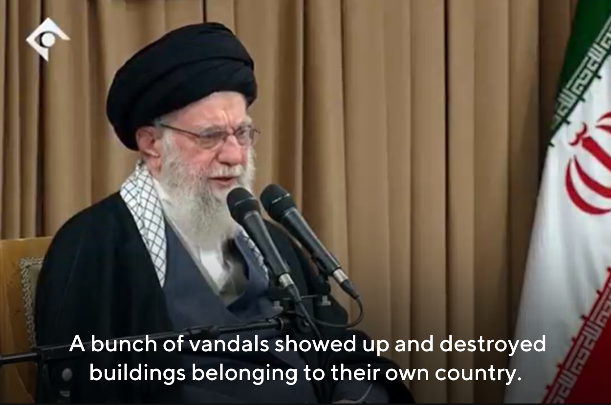 iran khamenei anti government protests please trump