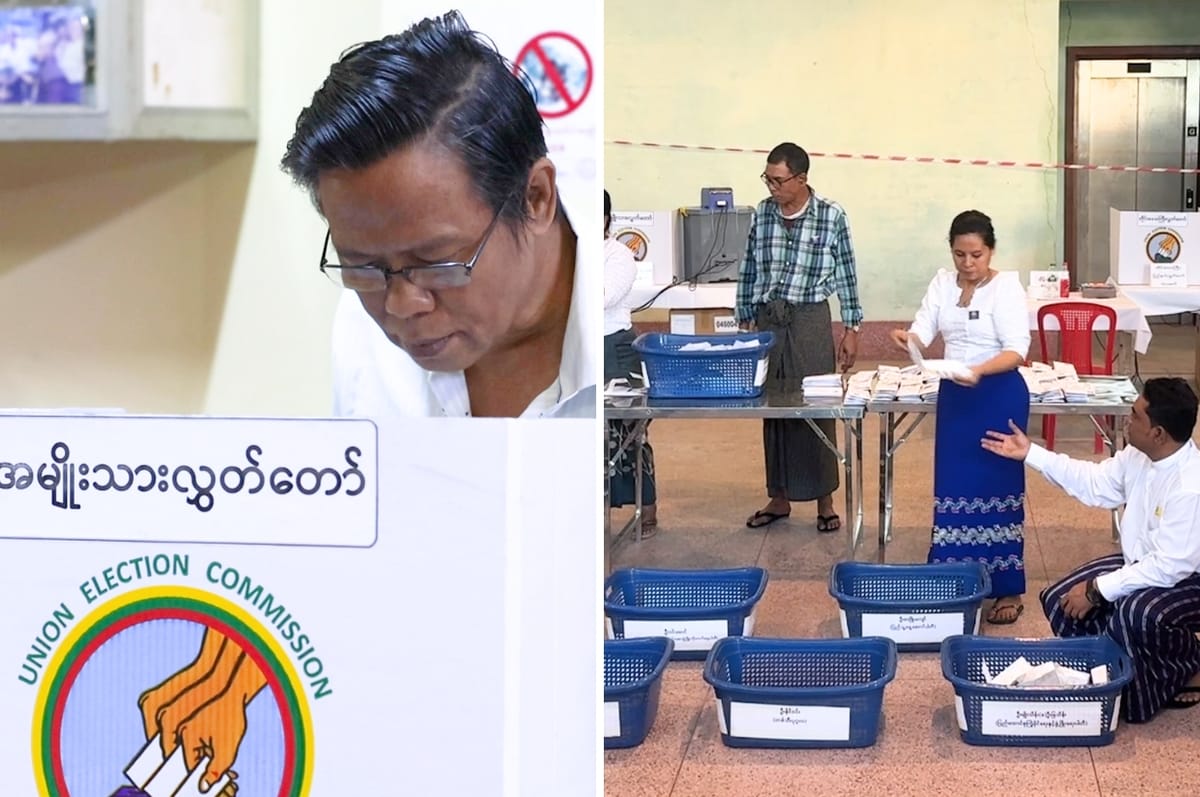 myanmar 2025 elections coup sham first phase