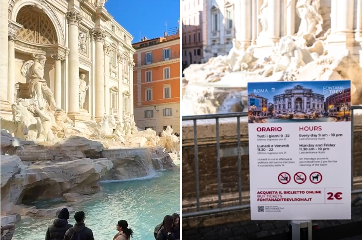 italy trevi fountain rome 2 euros tourists charge