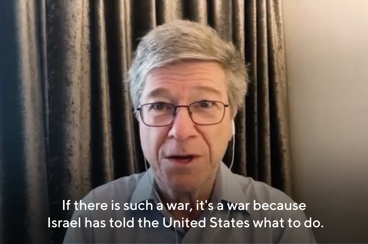 jeffrey sachs us works for israel iran war