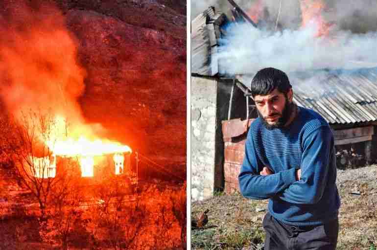 Ethnic Armenians Are Burning Their Homes Before Azerbaijan Takes Over Their Villages As Part Of A Ceasefire