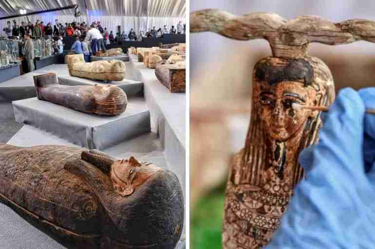 More Than 100 Coffins And Statues Dating Back 2,500 Years Have Been Discovered In Egypt
