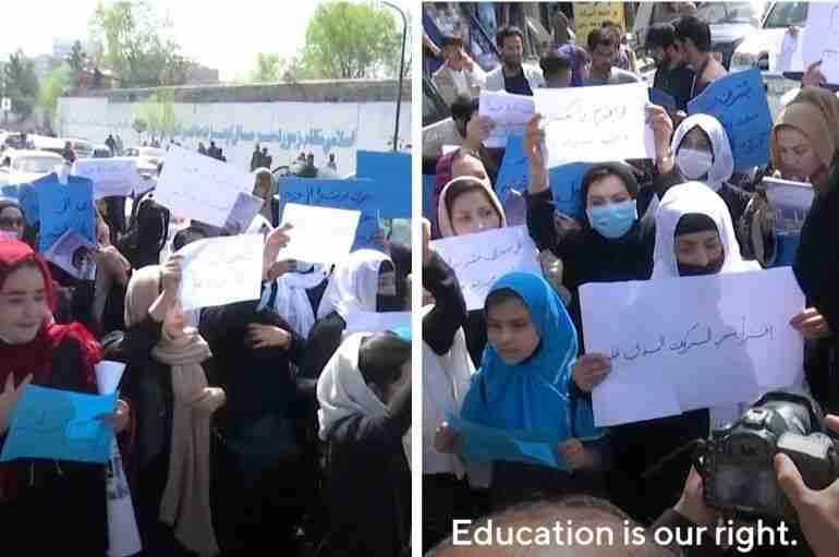 After The Taliban Banned Them From High School, Afghan Girls Protested For Their Right To Education