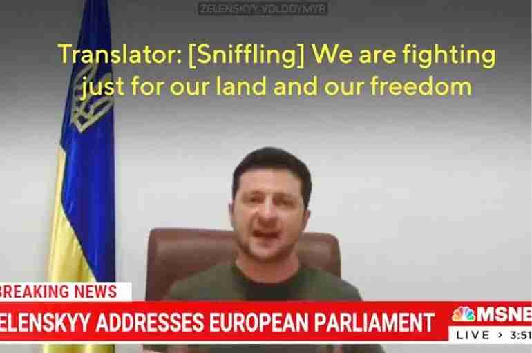 The Translator For Ukraine’s President Choked Up During His Speech To The European Union
