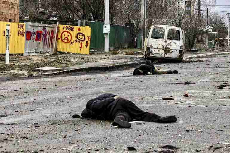 Russian Troops Allegedly Massacred Unarmed Civilians In Ukraine’s Bucha Leaving Dead Bodies On The Street