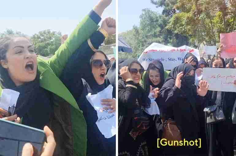 Afghan Women Held A Rare Protest One Year After The Taliban Takeover But Were Beaten By Fighters