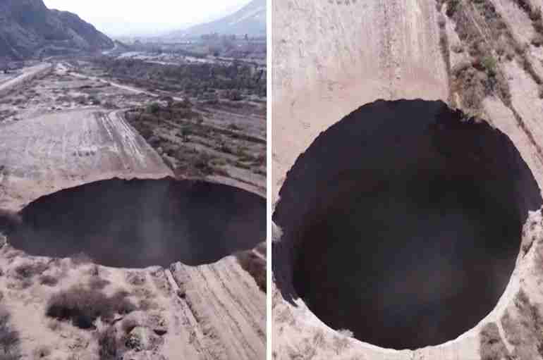 A Massive Sinkhole Has Mysteriously Appeared In A Mining Area In Chile And It’s Still Growing