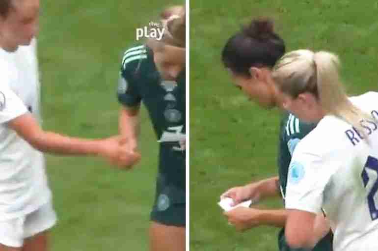 England Women’s Soccer Players Were Caught Looking At Germany’s Tactical Note And It’s Hilarious
