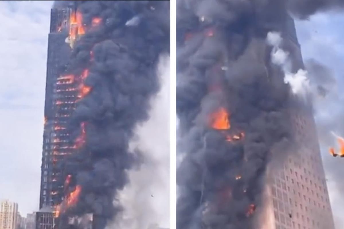 A Massive Fire Broke Out At A Skyscraper In China And It Looks Absolutely Terrifying
