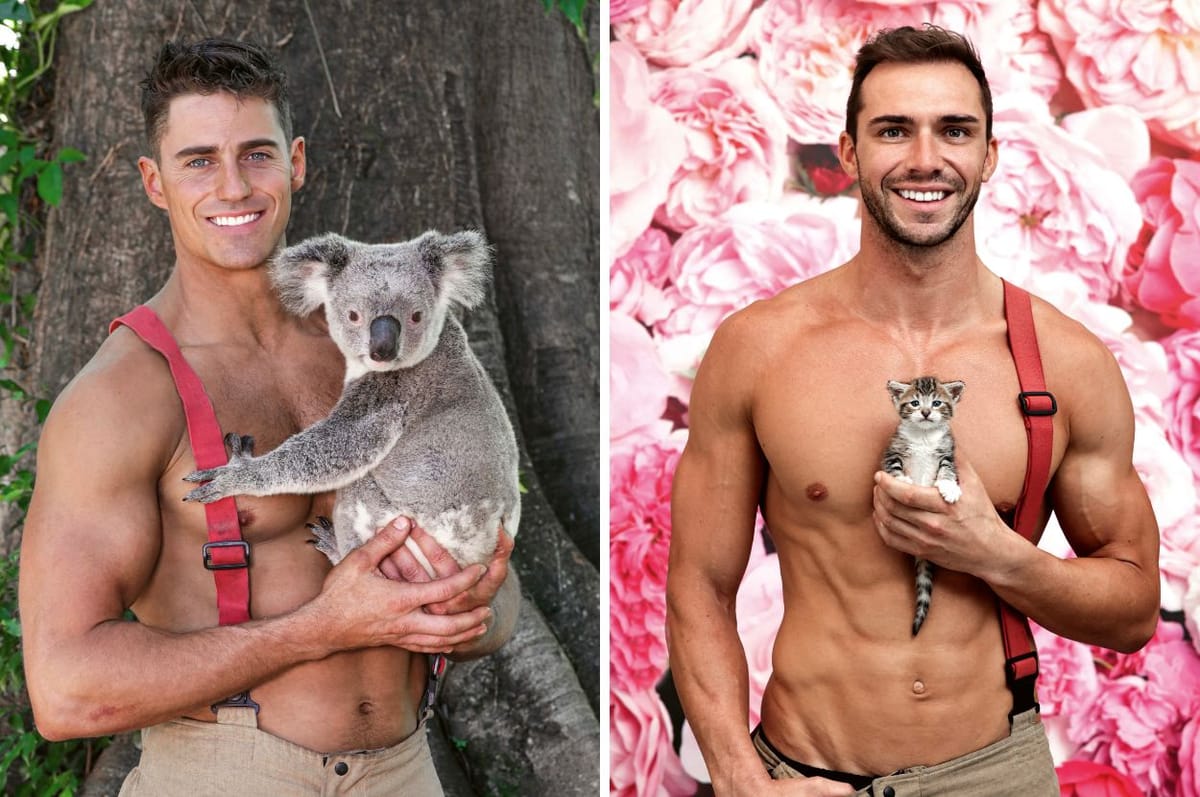 Australian Firefighters Posed With Animals For A Charity Calendar And It’s Too Hot To Handle