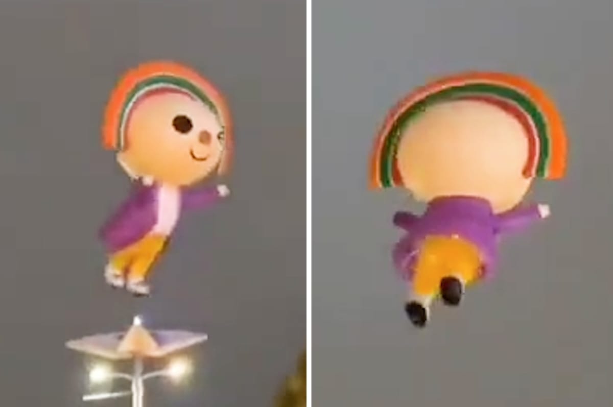 A Giant Inflatable 7-Eleven Mascot Flew Away In Taiwan And It Became A Huge Meme