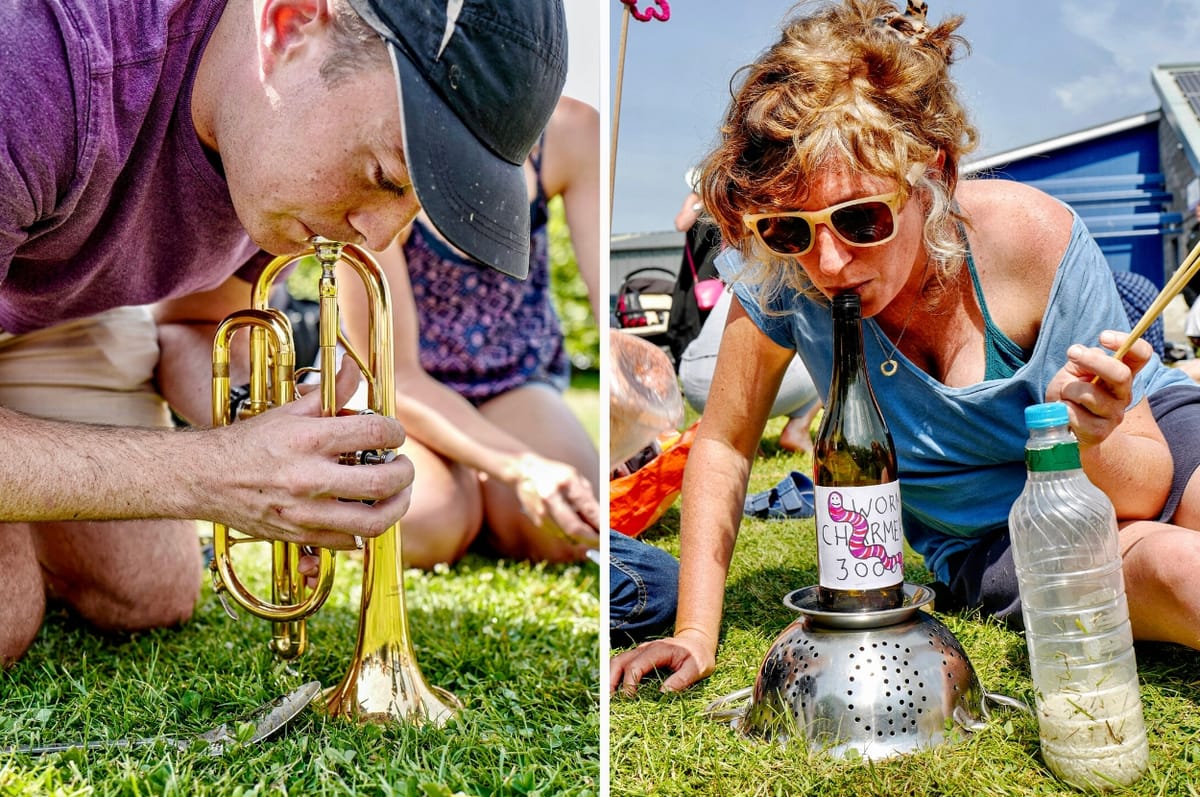A UK Town Holds A “Worm Charming” Competition Where People Try Get The Most Worms Out Of The Ground