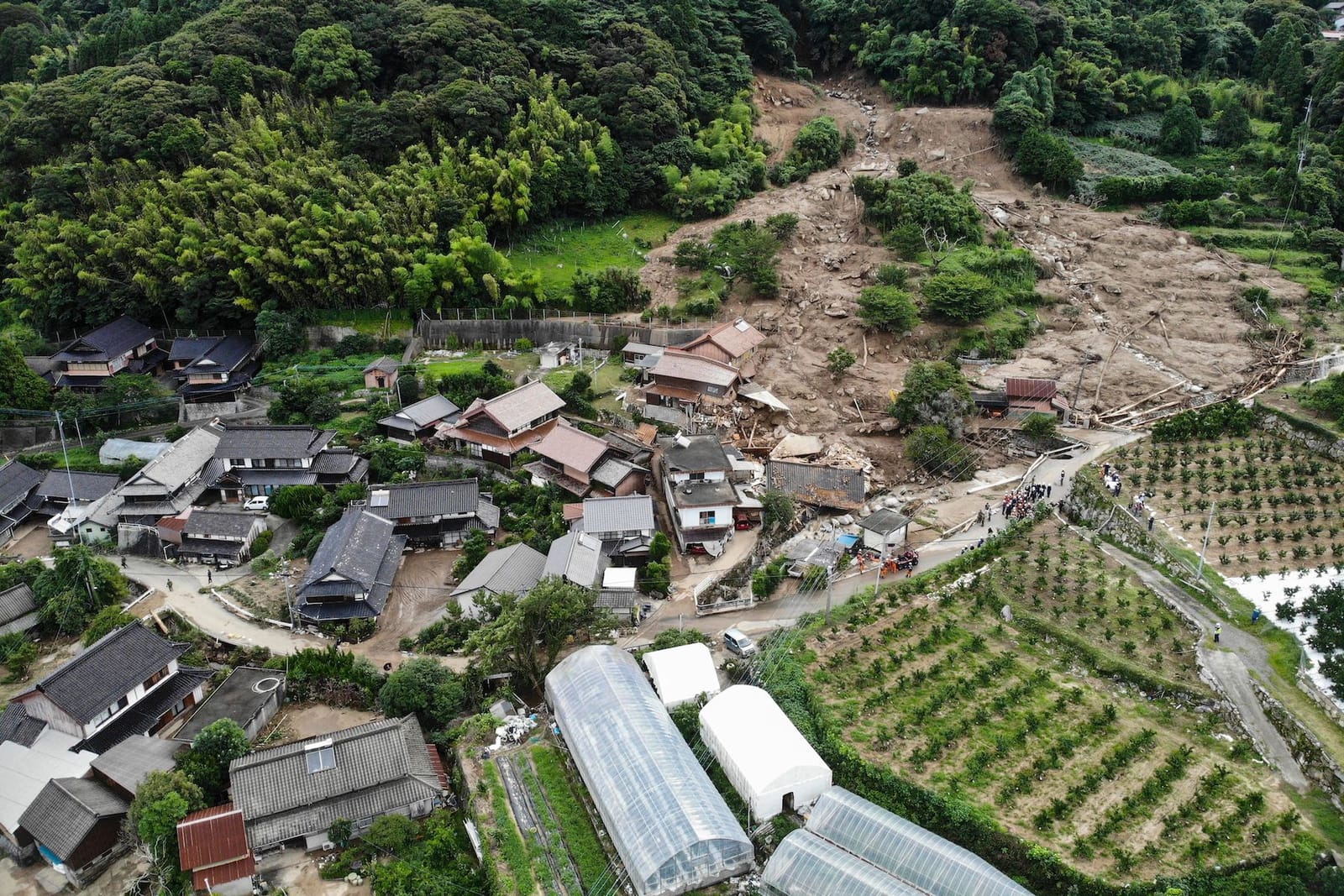 A Japanese Island Has Been Engulfed By Floods And Landslides After It ...