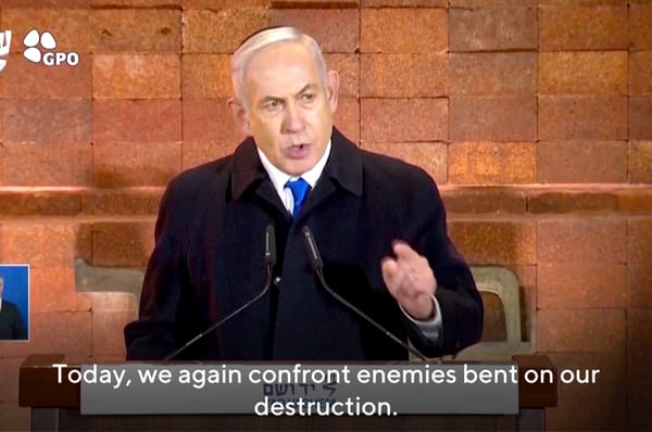 netanyahu holocaust remembrance gaza genocide israel nazi