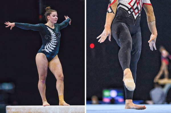 new zealand women gymnast shorts leggings uniform change