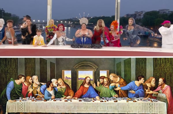 paris olympics last supper parody apology