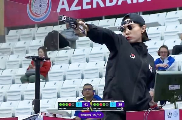 south korean airpistol shooter main character energy kim yeji