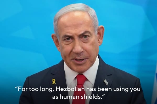 netanyahu israel war hezbollah human shields lebanon