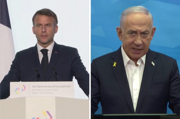 france president macron arms embargo israel netanyahu disgrace