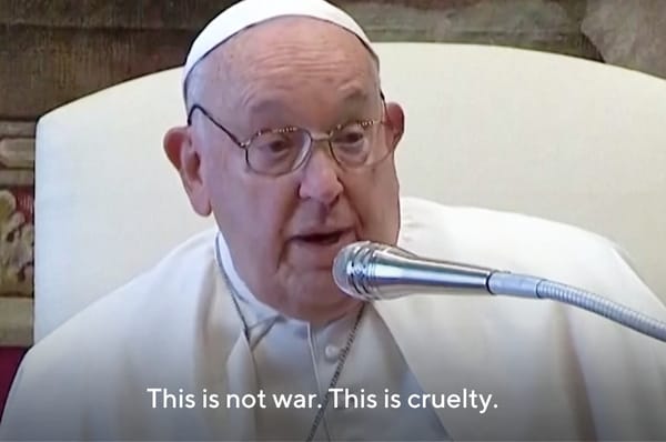 pope francis israel gaza genocide cruel christmas