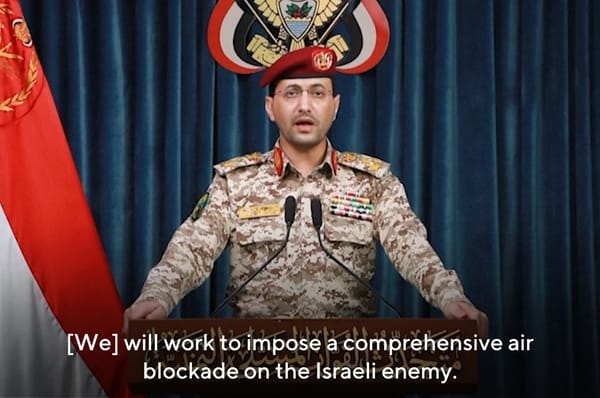 yemen houthis aerial blockade israel gaza