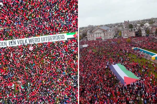 amsterdam red line protest israel genocide gaza