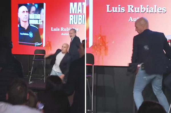 Luis rubiales spain ex football president egged