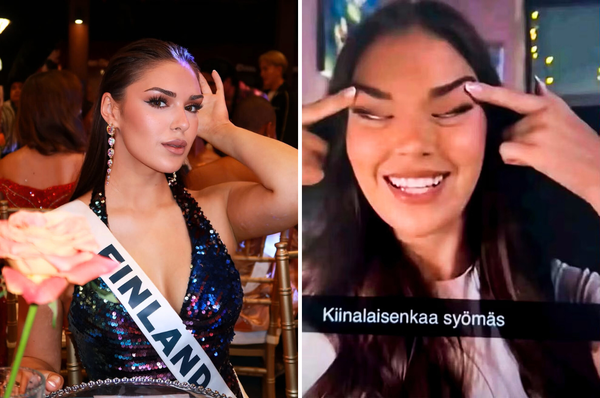 miss finland slant eye photo racist title stripped