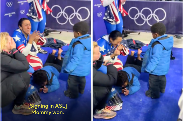 elana meyers taylor us bobsleigh mommy won signed ASL deaf sons