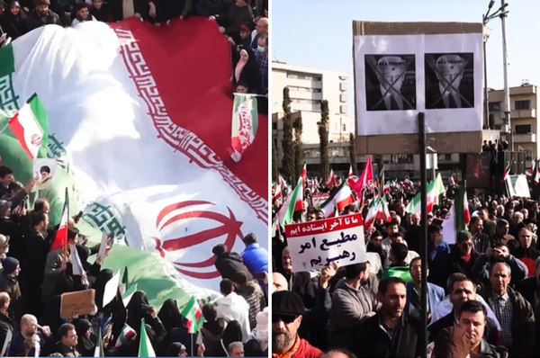 iran pro government rallies protests currency