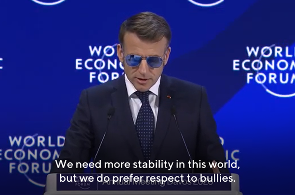 macron trump bullies wef davos speech
