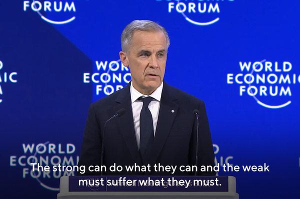 mark carney wef davos global rule based order speech