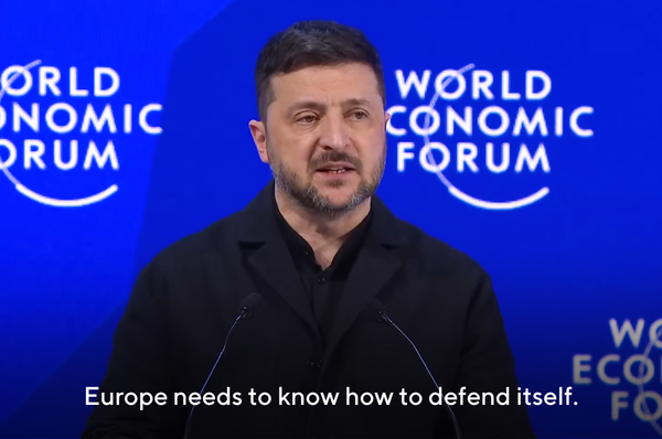 zelenskyy europe stop waiting for US wef speech davos