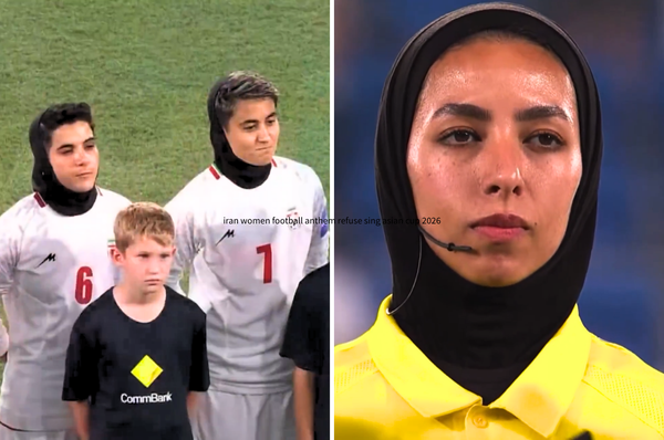 iran women football anthem refuse sing asian cup 2026
