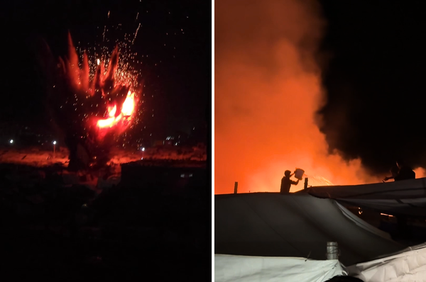 israel bomb gaza camp shelter palestinians