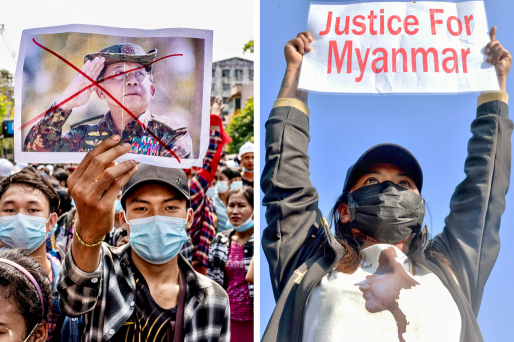 myanmar coup protest