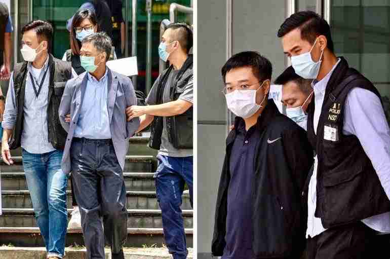hong kong apple daily raid editors arrested