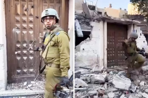 israel soldiers mock destroyed home gaza