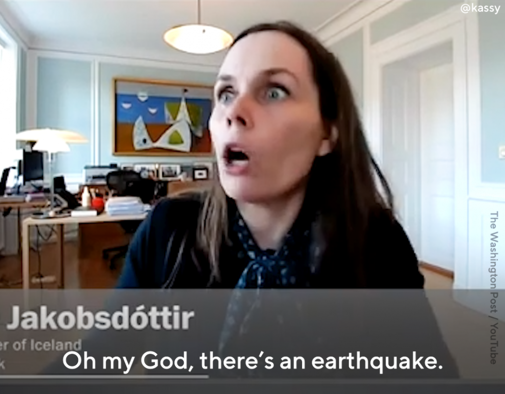 iceland prime minister earthquake interview