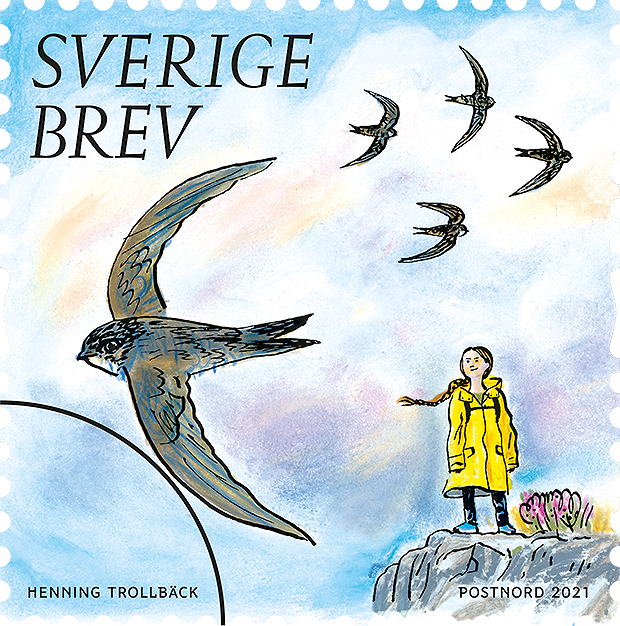 greta thunberg stamp sweden