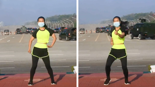 This PE Teacher Was Filming Her Dance Routine And Captured The Start Of Myanmar’s Military Coup