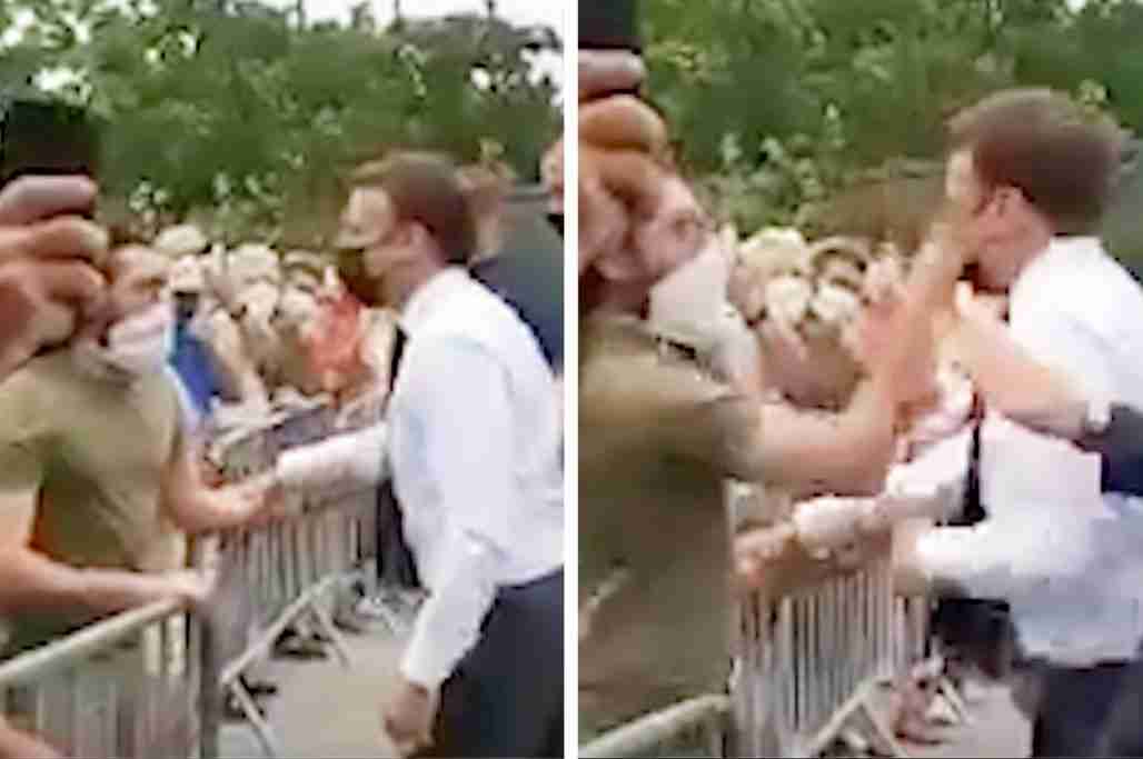 French President Emmanuel Macron Was Slapped By A Man In Public While Visiting A Small Town