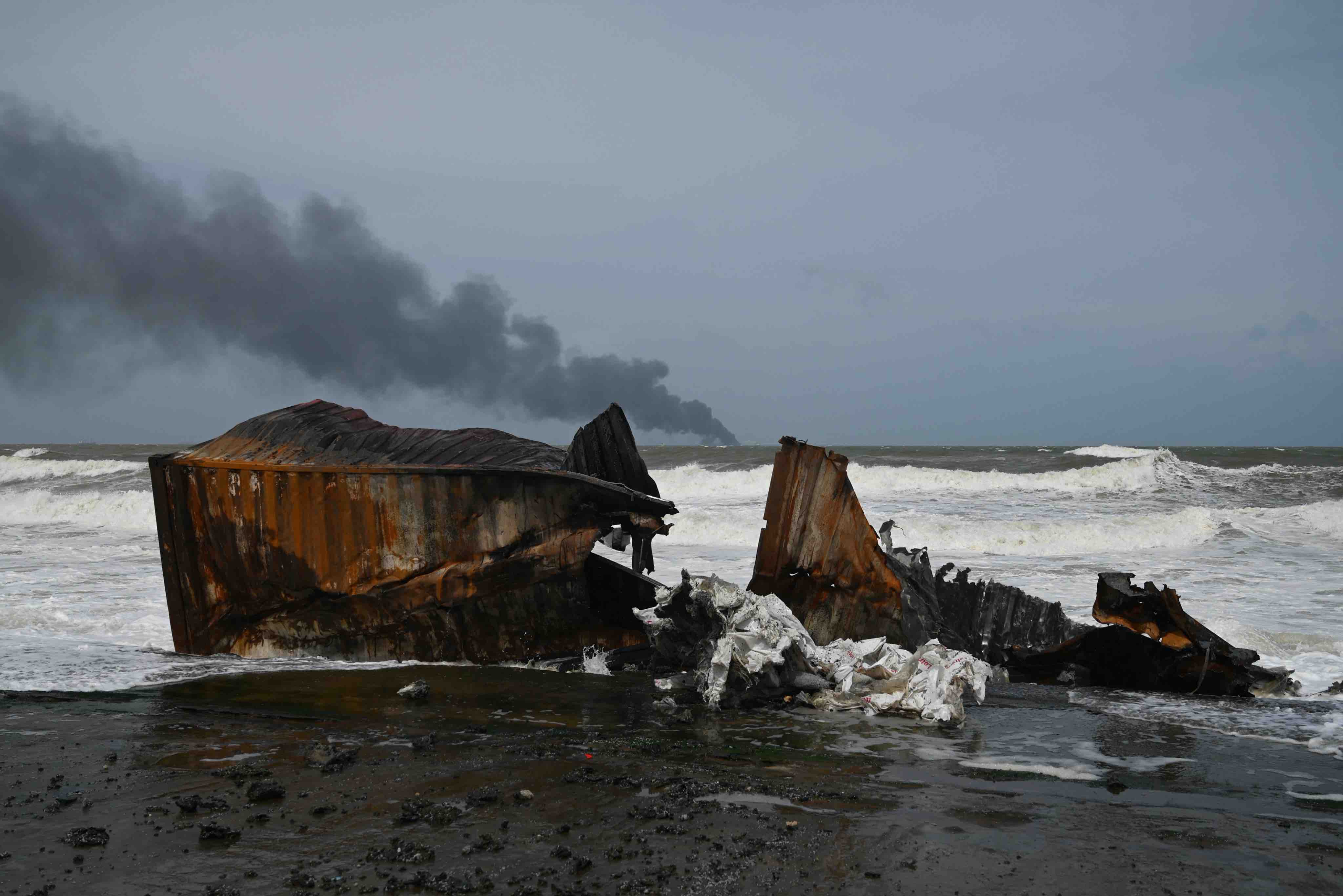 A Cargo Ship Has Been Burning For Days Off Sri Lanka’s Coast, Causing A Massive Environmental Disaster